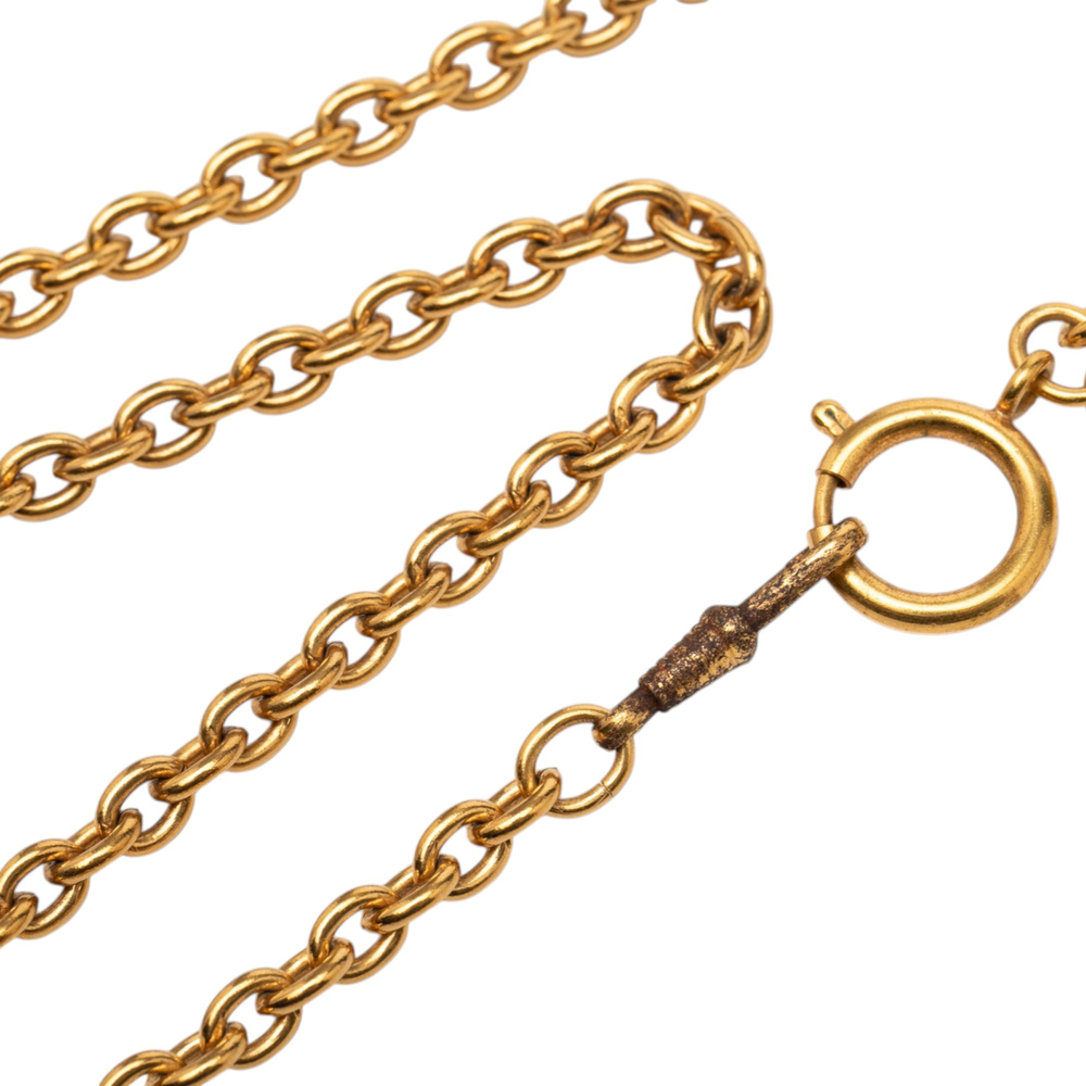 Pre-Loved Chanel Gold Plated Leo Lion Sun Medallion Necklace - Picture 5 of 7